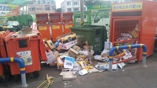제주 마트서 종이박스 못쓴다…쓰레기 불법 배출 방지책