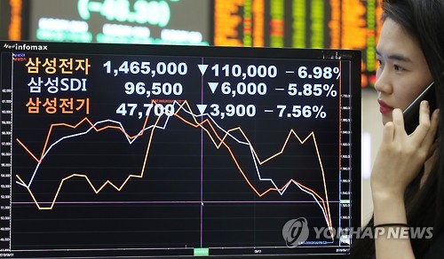 갤럭시 악재에 삼성 관련주 동반하락