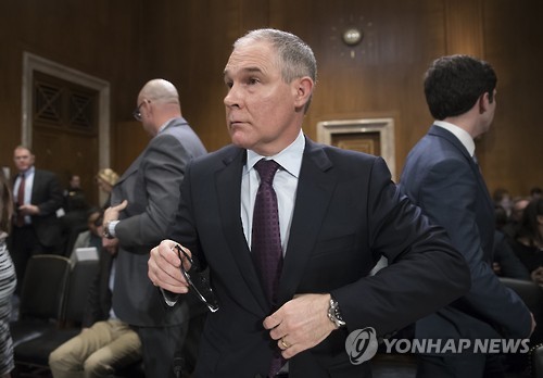 프루이트 美 환경보호청장 지명자 상원인준 통과