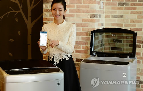 스마트폰으로 조작하는 무선랜 통돌이세탁기