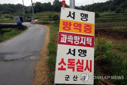 AI 발원지 군산 종계농장 인근 한산