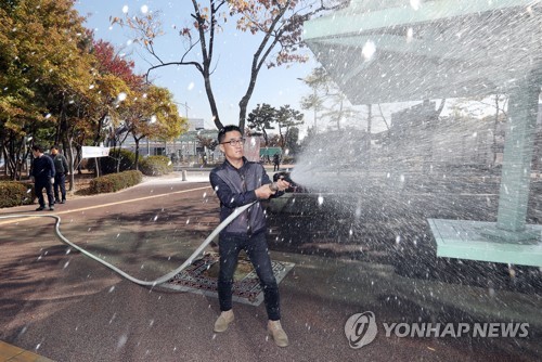 소화전 방수 훈련은 기본
