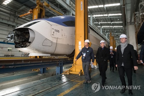 수도권차량정비단 방문한 프랑스국영철도 경영진