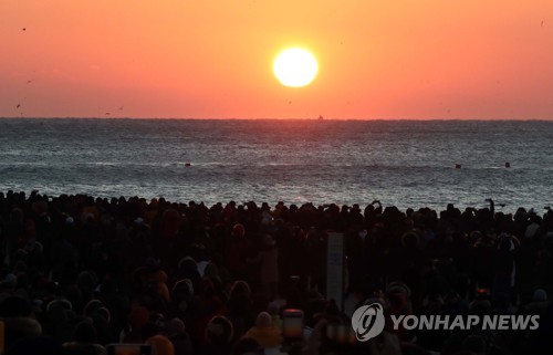 해운대 해맞이 인파