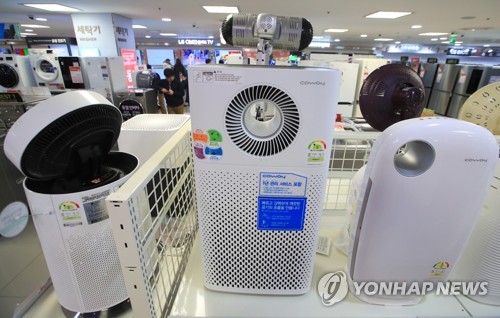 미세먼지에 관련 가전제품 불티…작년 판매액 7년만에 최대 증가