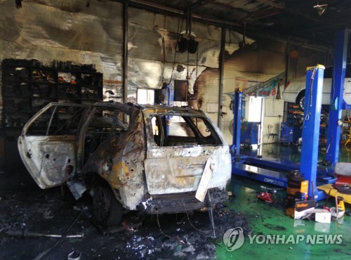 울산 자동차정비소·버스 화재 잇따라…인명피해 없어