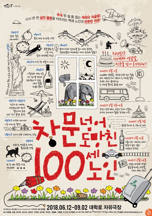 무대로 옮겨간 창문 넘어 도망친 100세 노인