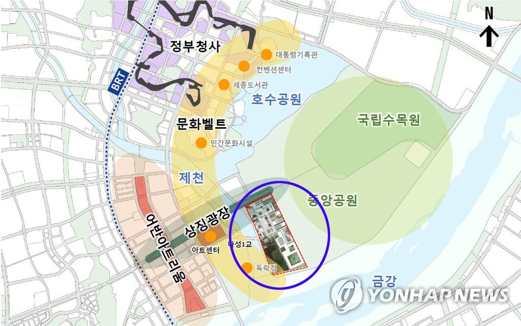 세종시 박물관단지 위치도