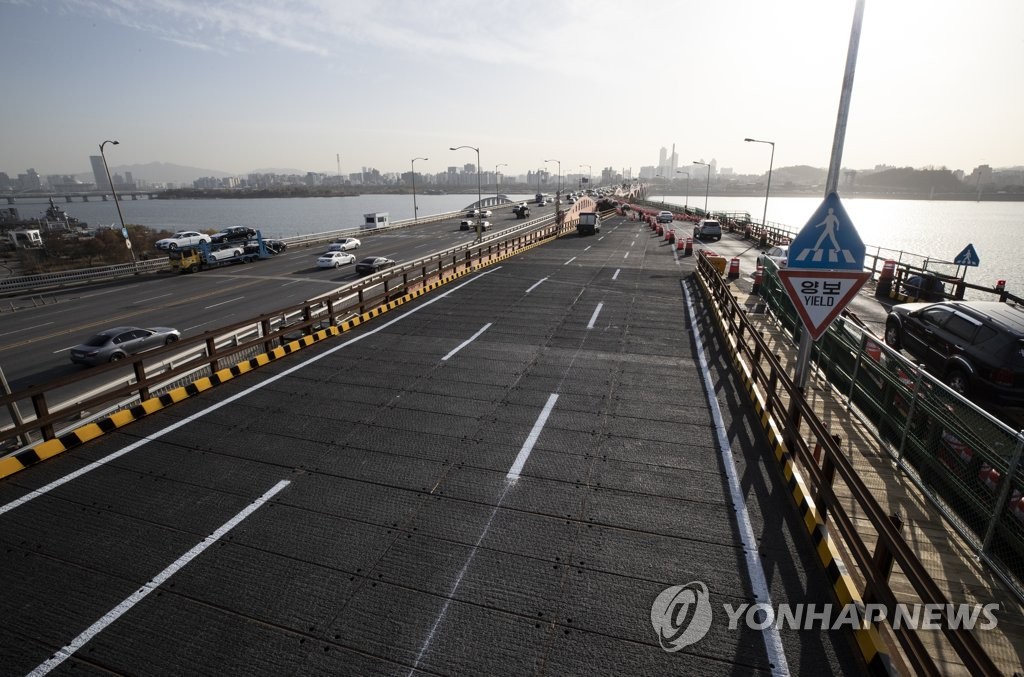 29일 성산대교 북단 임시가교 개통