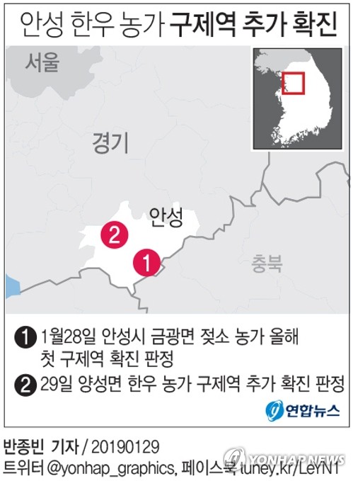 설 앞두고 구제역 확산하나…안성서 또 확진(종합)