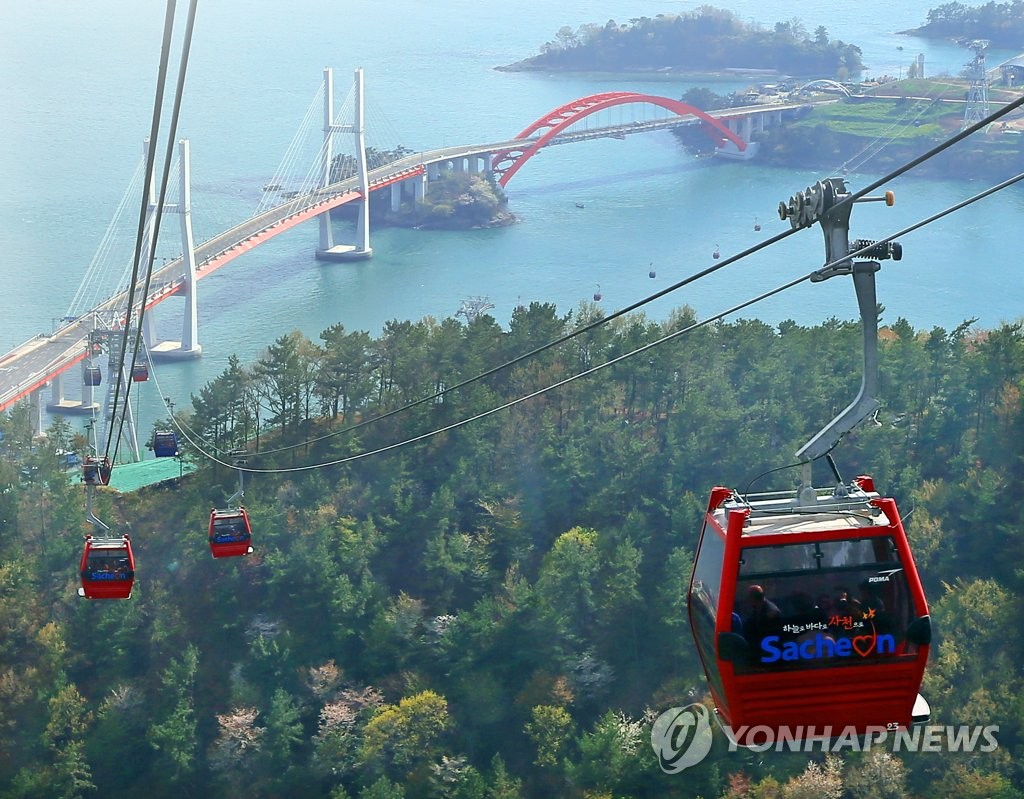 산∼바다∼섬을 잇는 국내 최장 사천바다케이블카