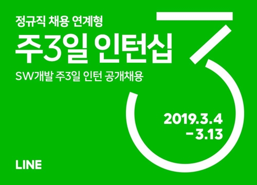 [게시판] 라인플러스, 채용연계형 주3일 근무 인턴 모집