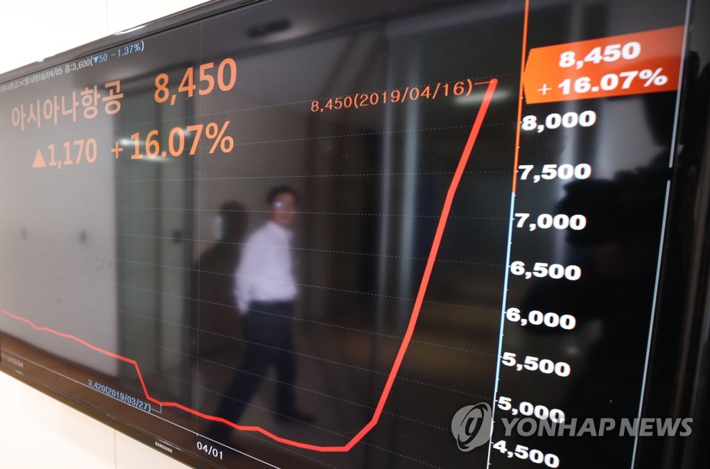 아시아나항공 매각 기대감에 관련주 급등