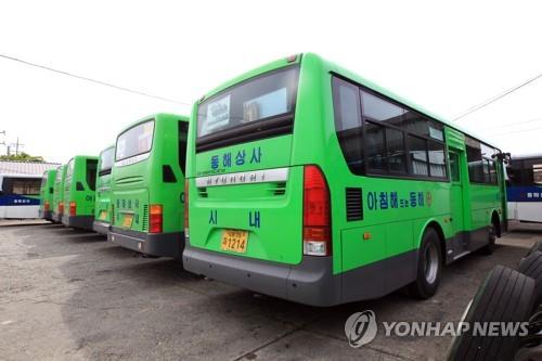 강원 동해상사 시내·시외버스 총파업…동해안 주민 불편(종합)