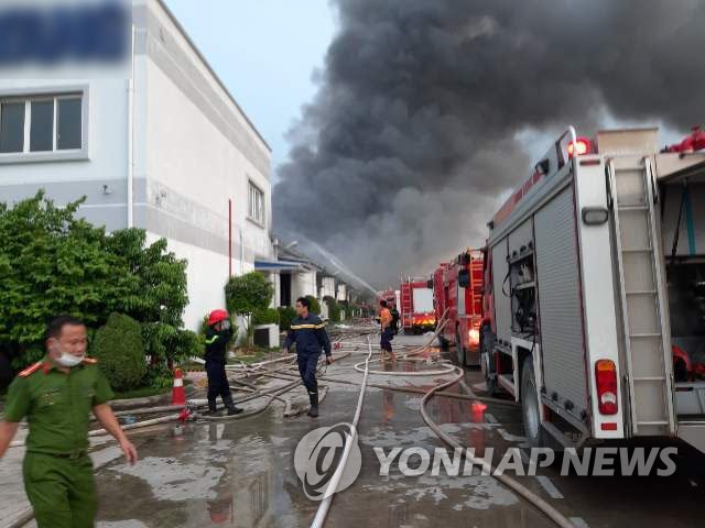 베트남 진출 중소 전자업체 공장에 불