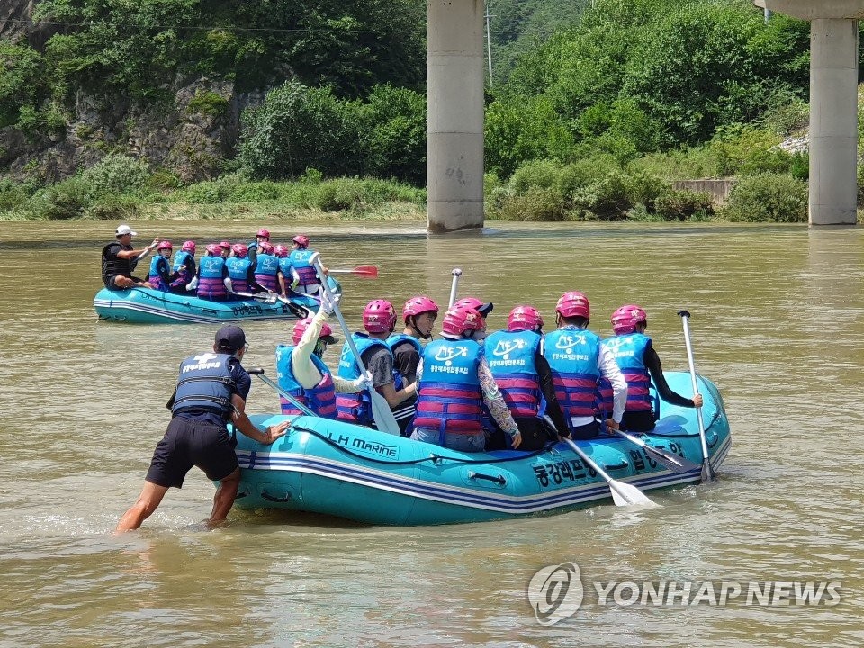 원주지역 모범 청소년, 한마음 동강 래프팅 캠프