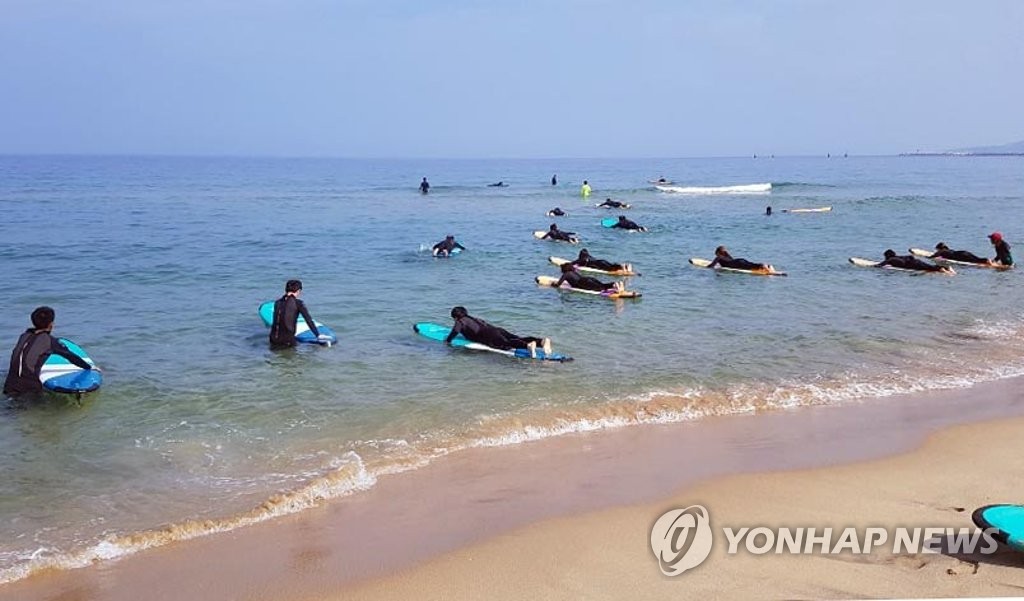 청정 강릉 금진해변에서 도전해본 서핑