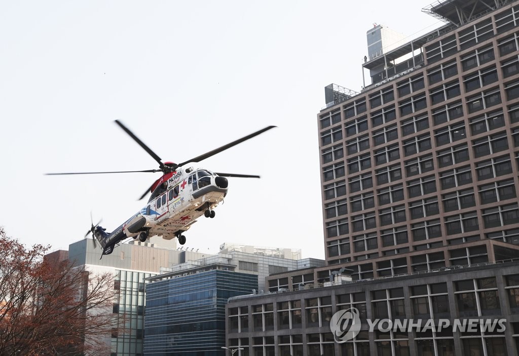 운항 재개 앞둔 경기도 닥터헬기