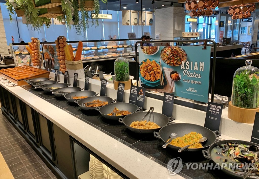 영업 재개한 뷔페식당