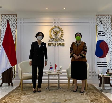김상희 부의장, 인니 첫 여성 하원의장과 CEPA 비준 노력