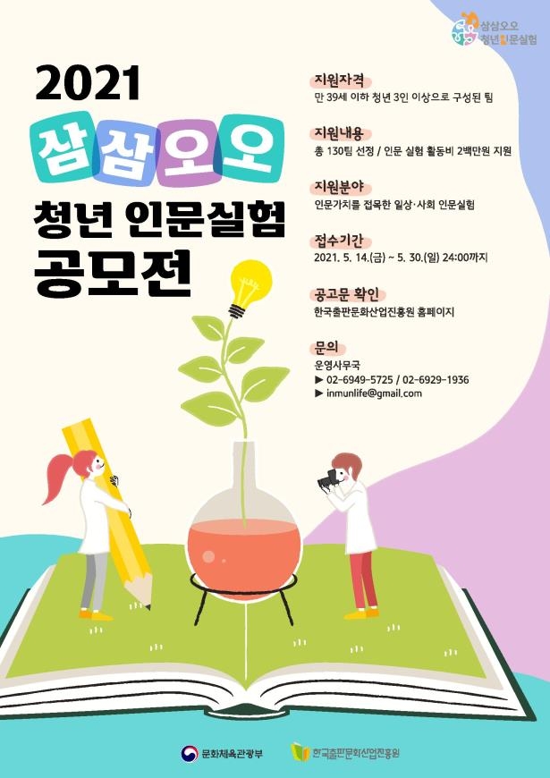 삼삼오오 청년 인문실험 공모전…130개팀 선발 지원