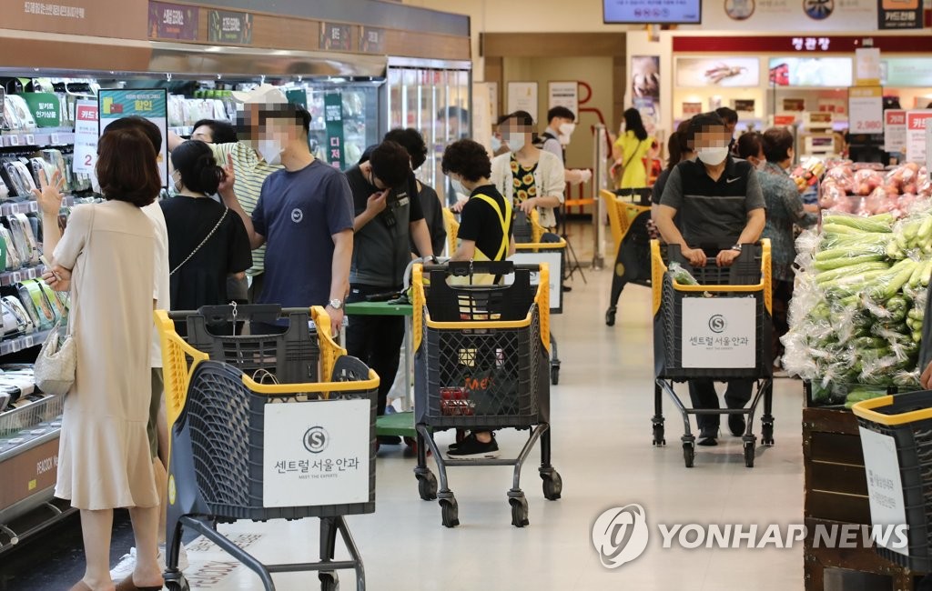 거리두기 4단계, 대형마트 식료품 매출 증가