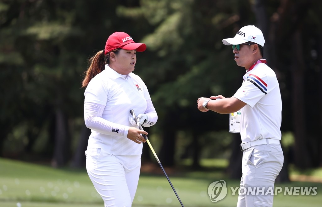 [올림픽] 박인비, 캐디 남편과 대화