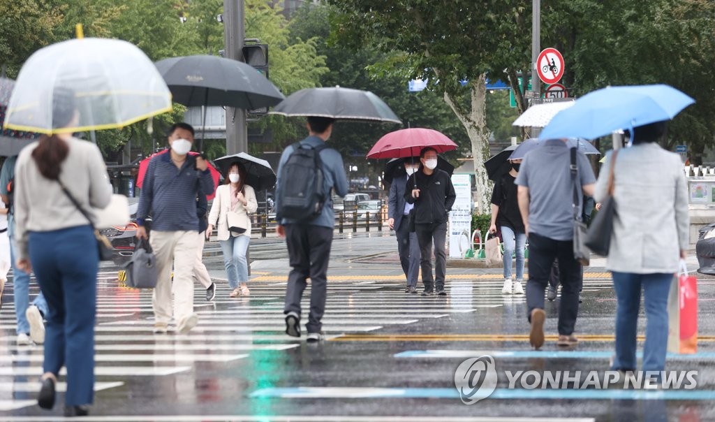 비 내리는 출근길