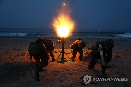 육군, 포항 화진훈련장서 박격포 조명탄 사격훈련