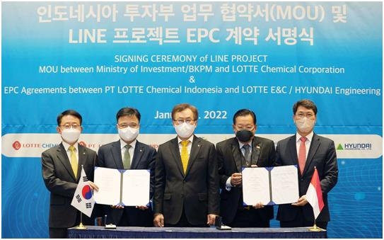 롯데건설·현대엔지니어링, 초대형 인니 라인프로젝트 수주 계약(종합)