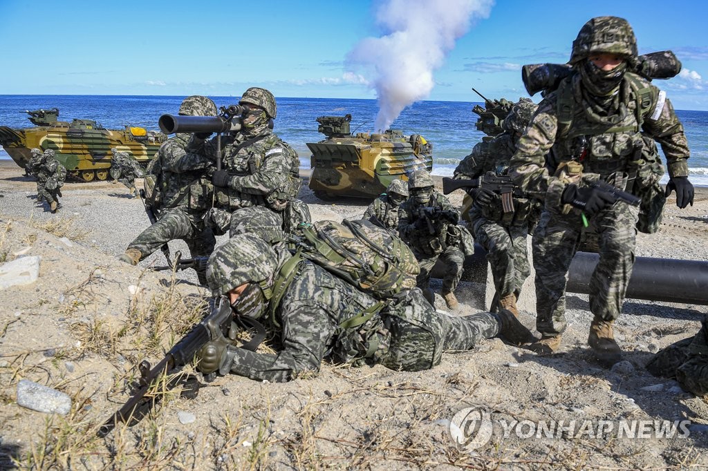 호국합동상륙훈련 하는 해군·해병대