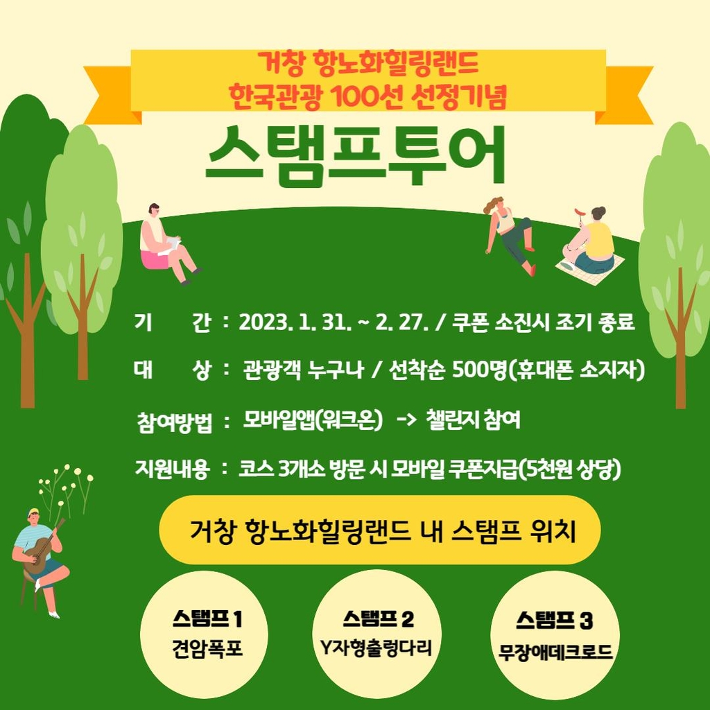 [거창소식] 항노화힐링랜드 명소에서 스탬프투어 운영
