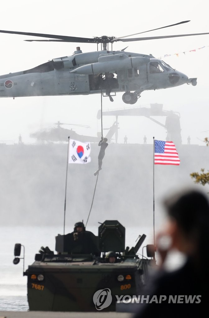 육해공 합동전력 공중침투 시연