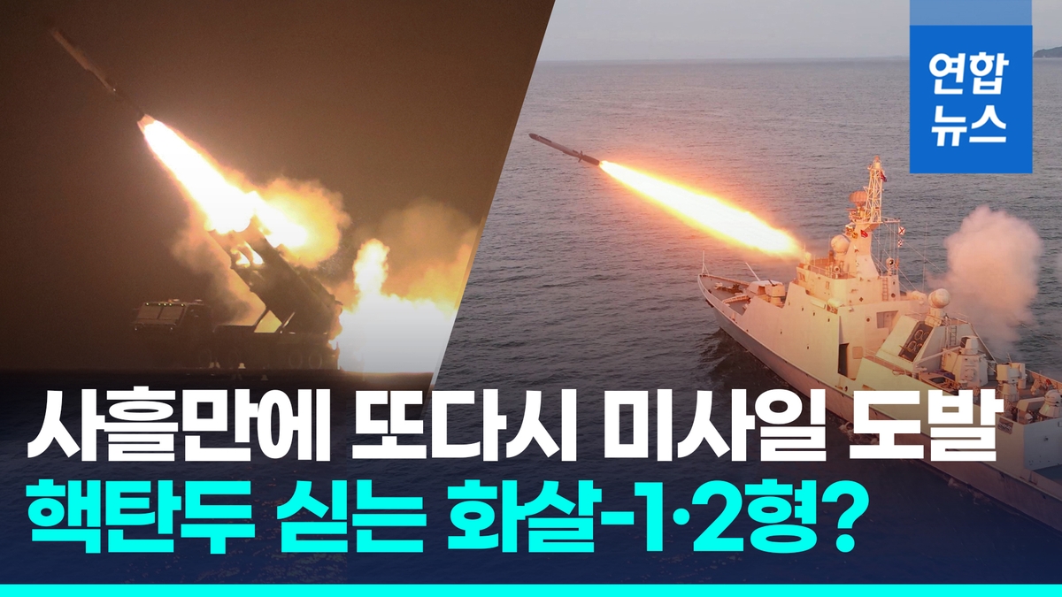 [영상] 사흘만에 또 도발…북한, 주말새벽 서해로 순항미사일 기습발사