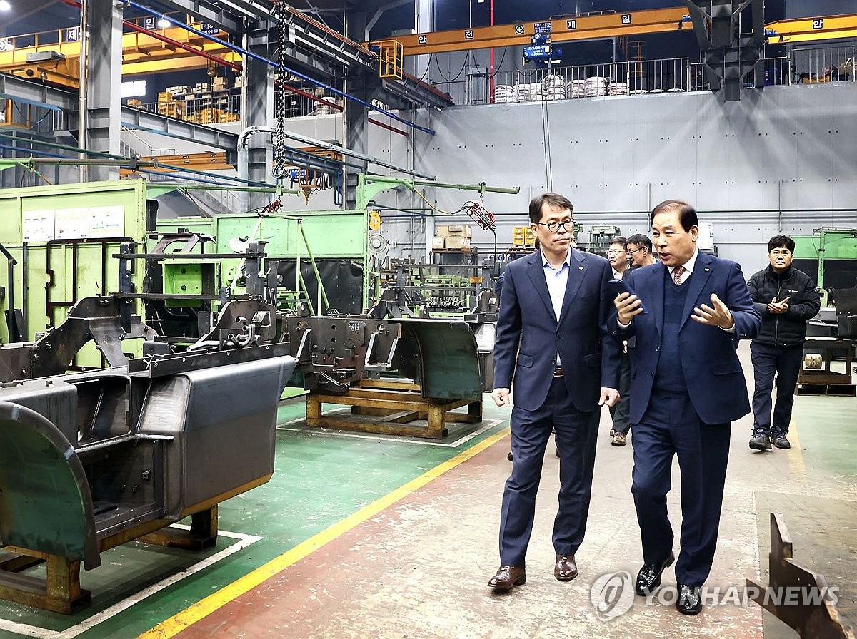 김성태 IBK기업은행장, 우진이엔지 방문