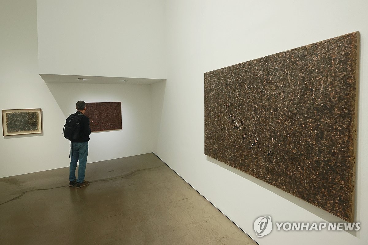 한지에 작업한 물방울