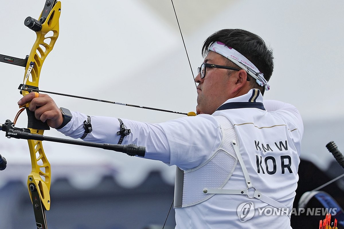 김우진 랭킹 라운드 1위의 활시위