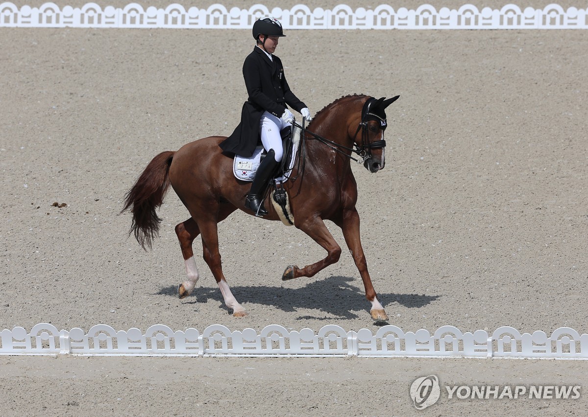 [올림픽] 승마 황영식, 베르사유 궁전서 열린 마장마술 예선서 고배