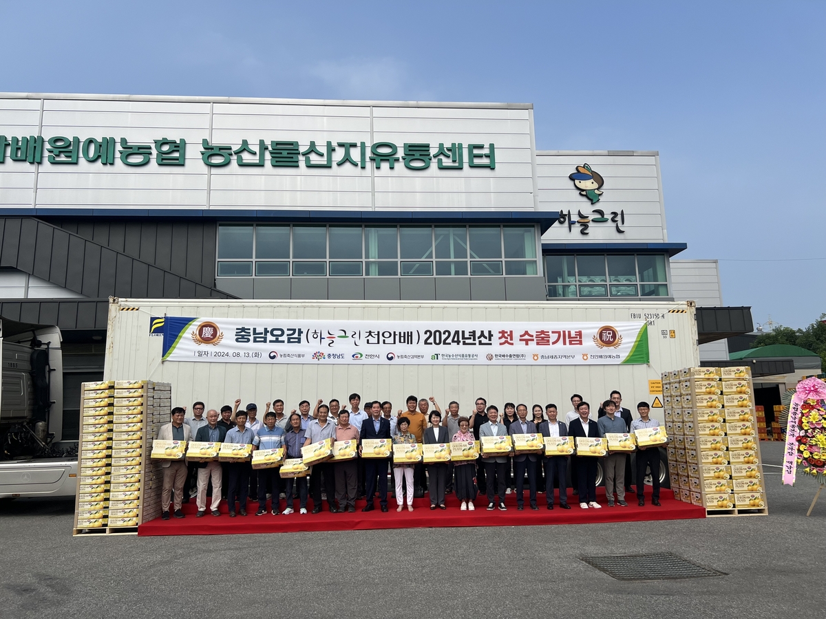 하늘그린 천안 배, 미국 등 수출 본격 시작