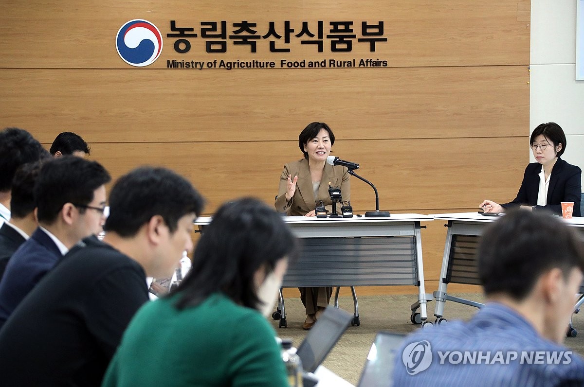 기자 간담회 하는 송미령 농식품부 장관