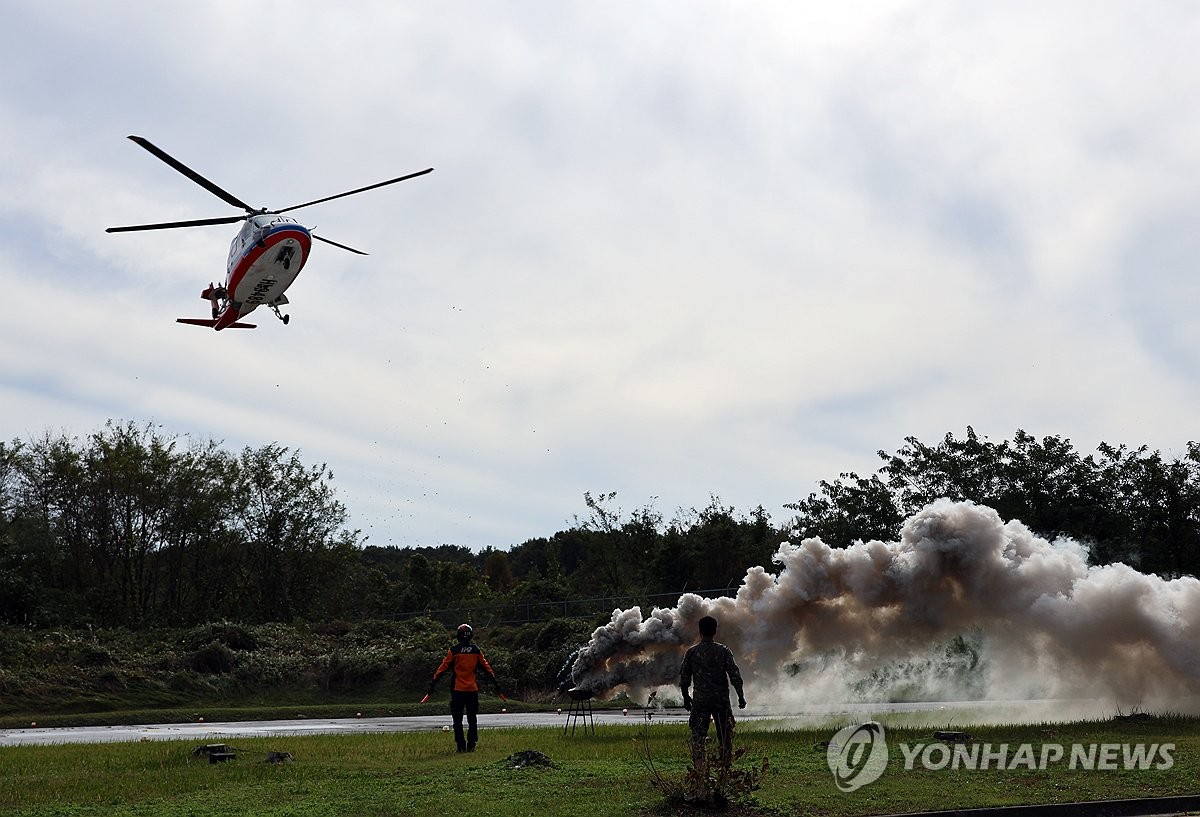 대전소방·국군대전병원 환자 이송훈련