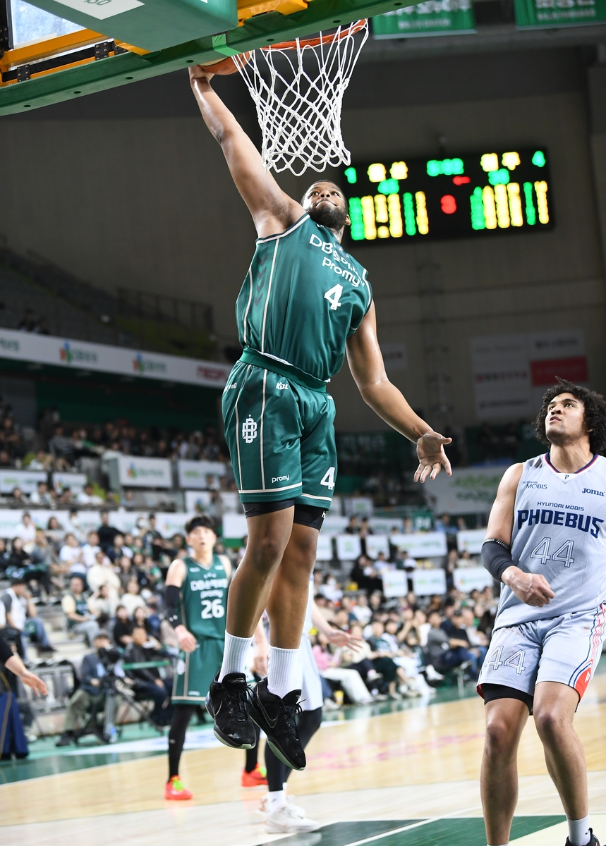 갈길 바쁜 DB, 현대모비스에 무릎…6위 정관장과 1경기 차