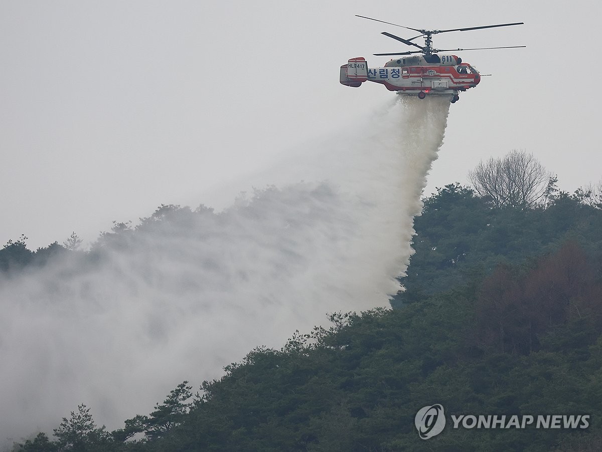 [속보] 산림청장 오늘 산불진화 유리한 환경…진화헬기 집중 투입
