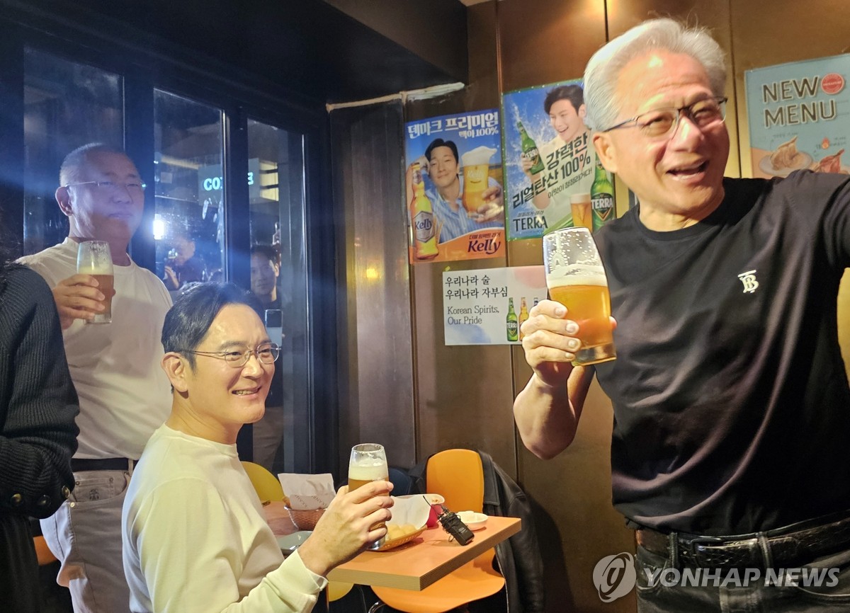젠슨 황·이재용·정의선 '치맥회동'