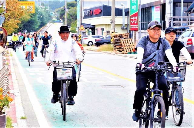 자전거의 고장 상주시,낙동 아름다운 길 녹색 자전거 대행진