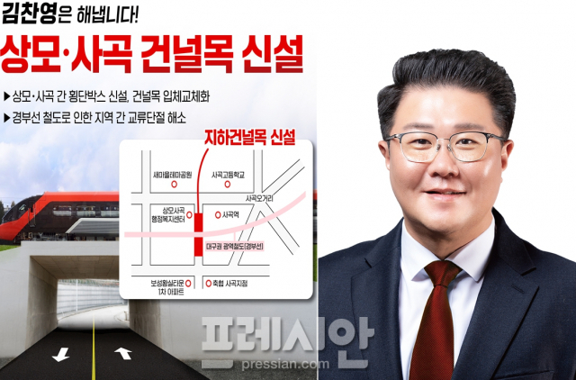 [구미 총선] 김찬영 예비후보 ‘상모-사곡 철도 횡단 지하차도’ 설치