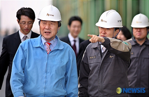 대상 군산공장 방문한 손학규 전 경기지사