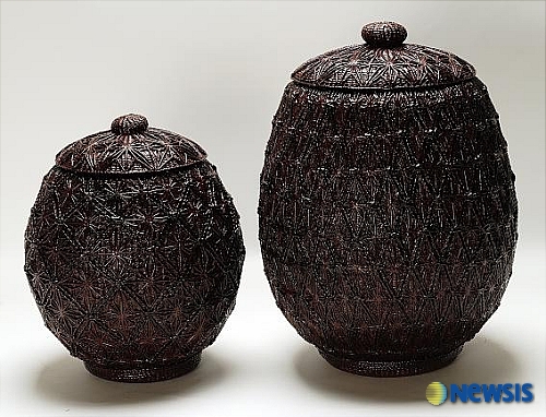 옻칠공예대전 은상 ‘지승옻칠 쌀항아리’