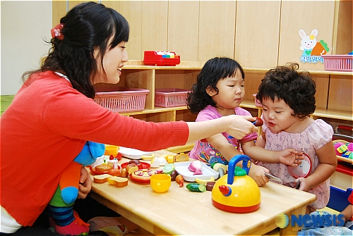 행복 어린이집의 행복한 아이들