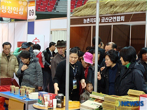 하늘 선물 금산 인삼 울산박람회 성황